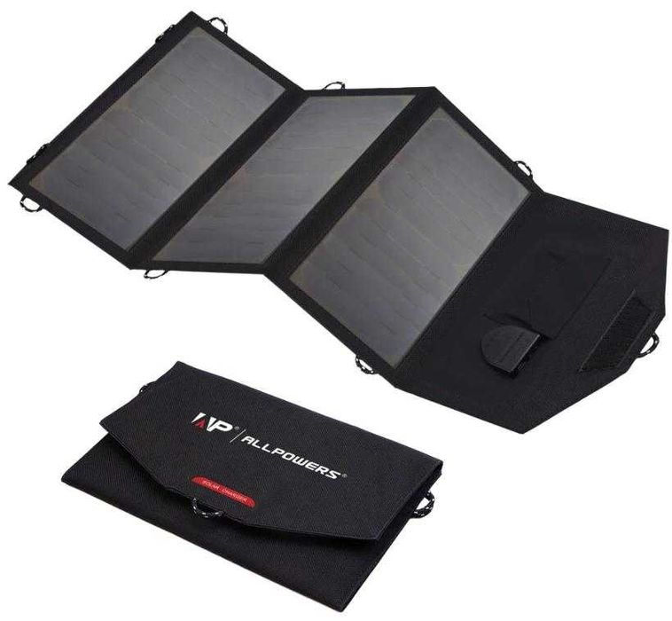 ALLPOWERS™ 18V 21W Сгъваем Соларен Панел 3х SUNPOWER® Слънчев Комплект