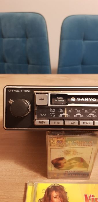 Radio casetofon auto de mașină Sanyo Autoreverse