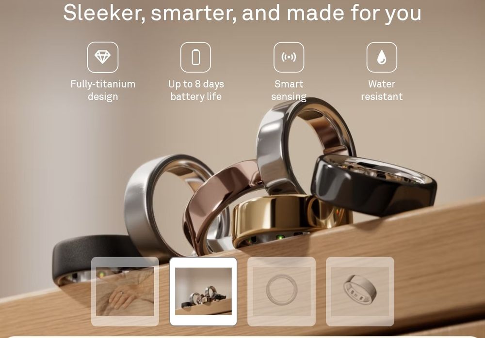 Smart Ring Oura mărime 8, marime 11Silver