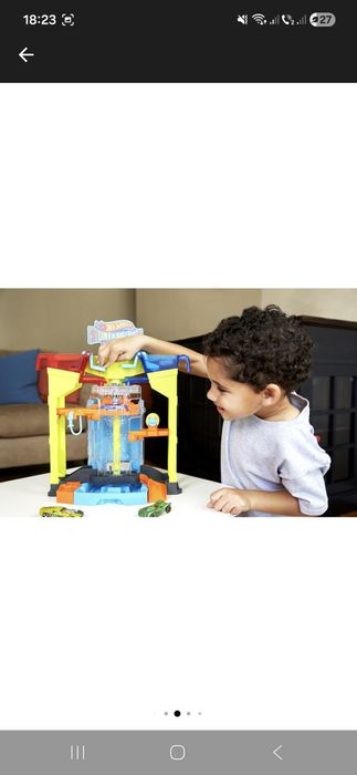 Set de joaca, Hot Wheels, Stunt splash, spalatorie auto