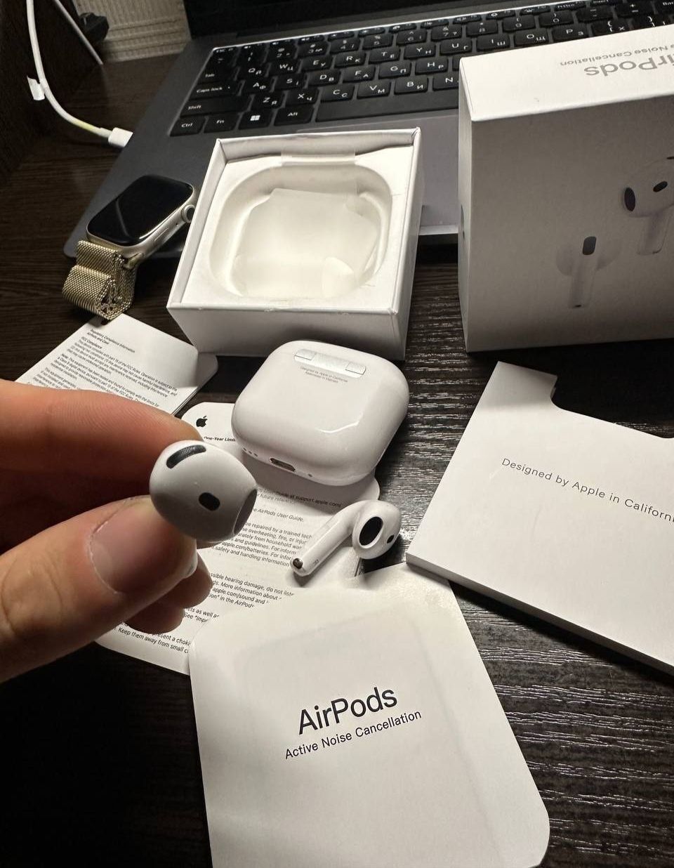 AirPods 4 Anc Оргинал 100% Идеал Состояния ИЗ США Гарантия