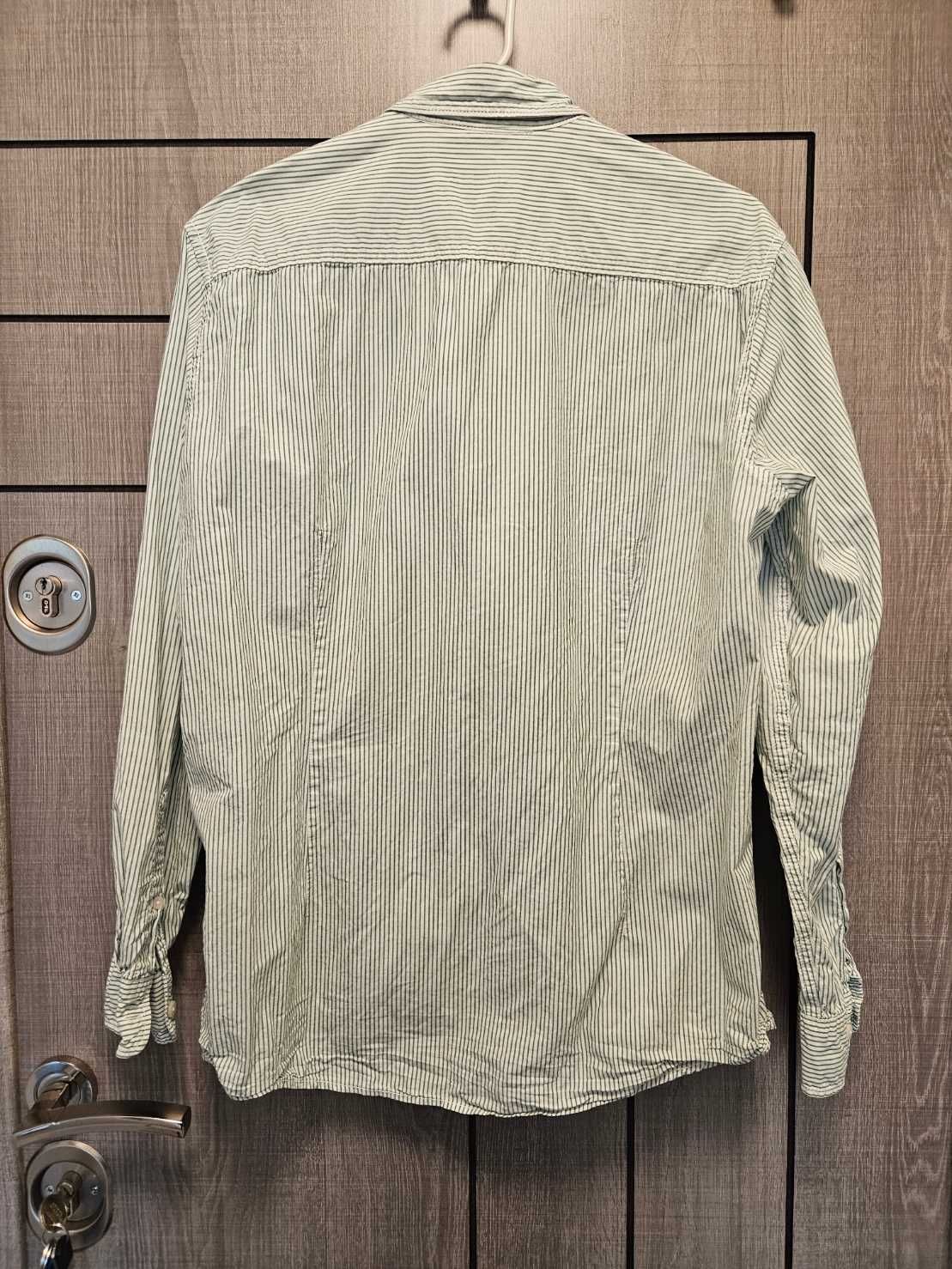 Риза "Pepe Jeans London", бяло/зелено, размер L/ М, slim fit