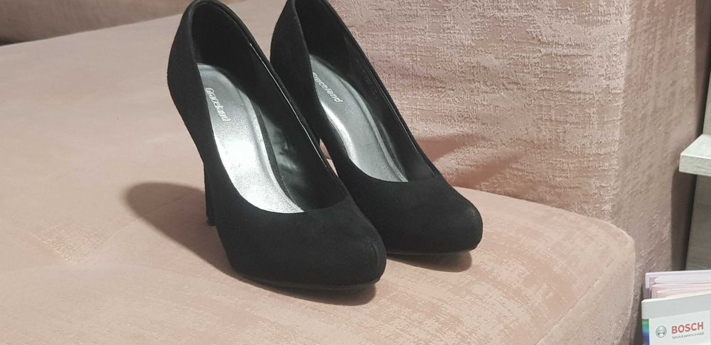 Pantofi negri, catifea,mărimea 36