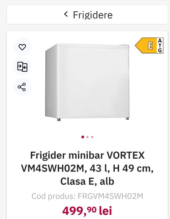 Frigider minibar Vortex, 43l, aproape nou