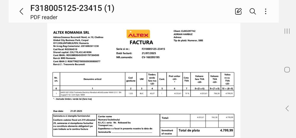 Trotineta Ninebot MAX G3 E 2025