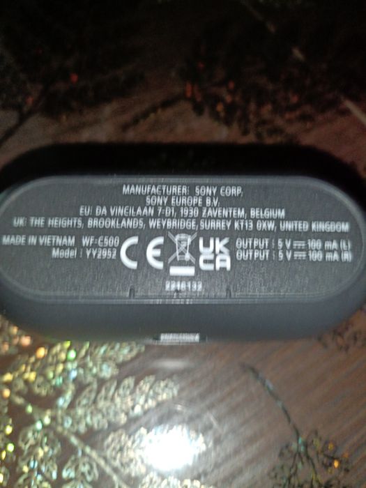 Casti In-Ear Sony WFC500B, True Wireless, Microfon, Bluetooth, IPX4, A