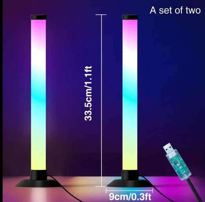 Настолни лампи RGB+IC LED - USB захранване, промяна на цветове