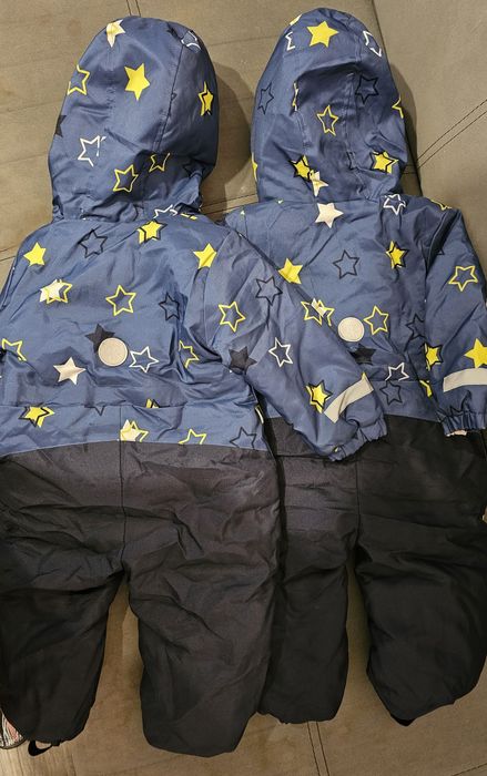 Зимни гащеризони със светлоотразителни елементи 80/86см - 2бр.