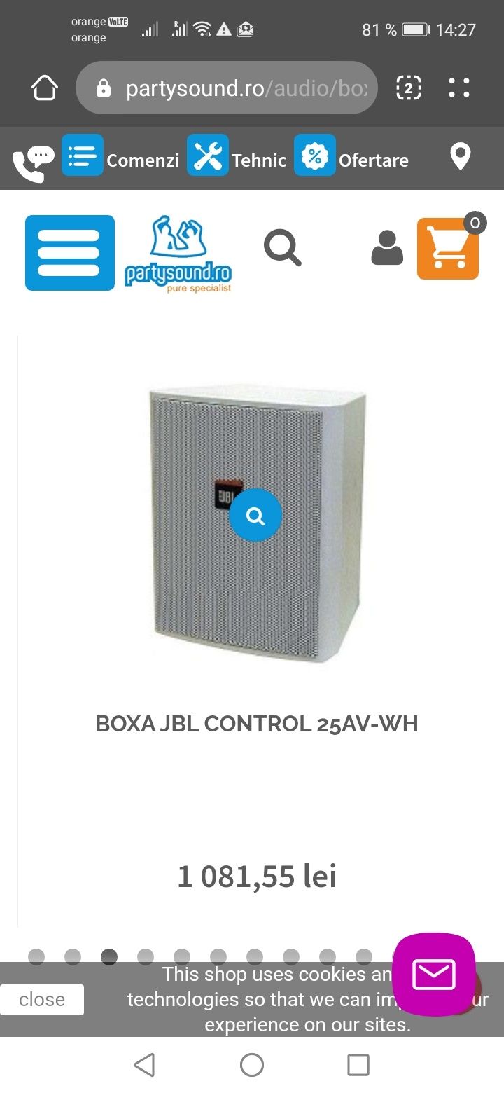 Boxe JBL control 25AV