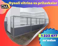 Прилавок витрина, стеклянная, metal oynaly vitrina va prilavkalar