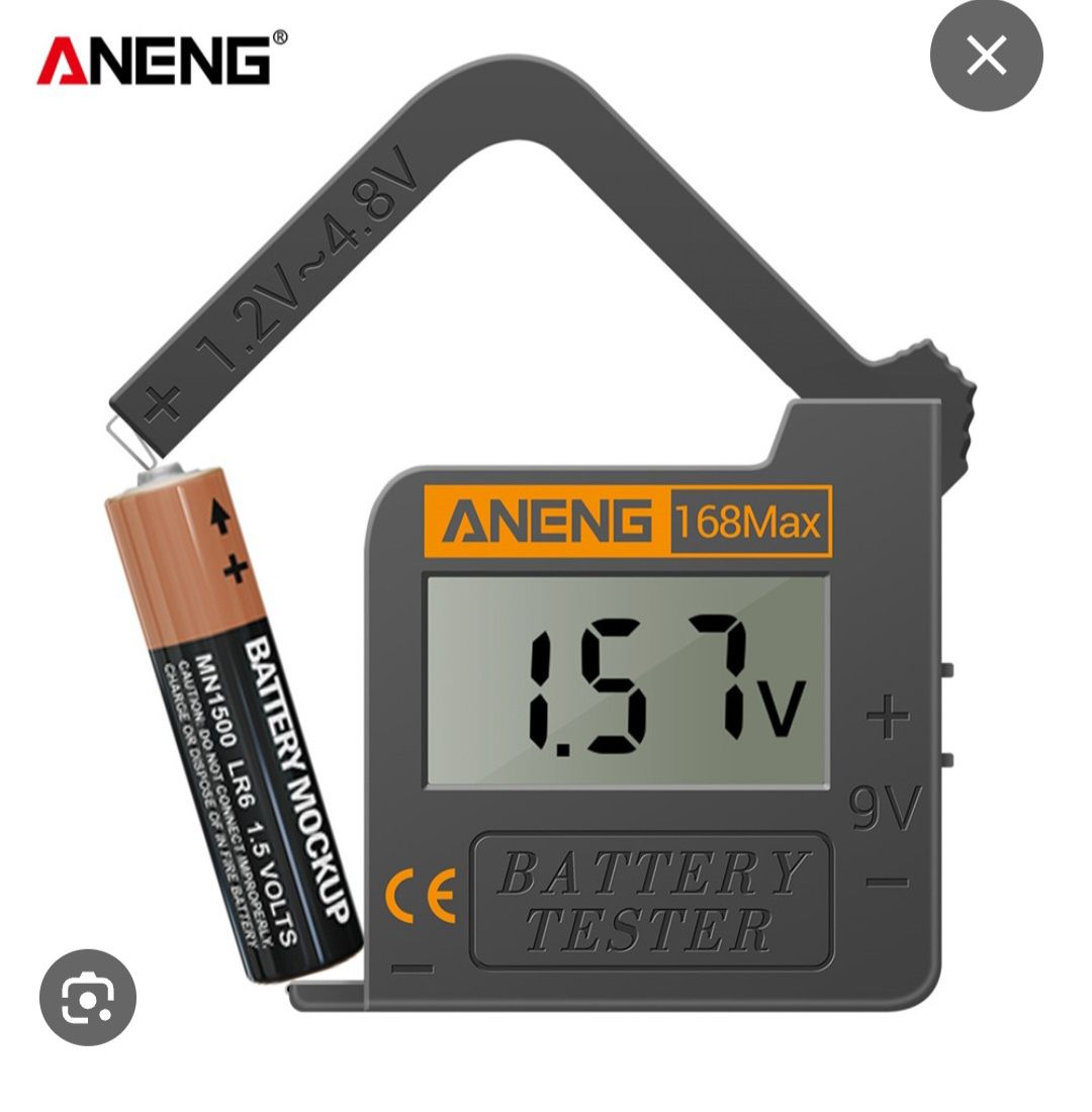 Tester Voltaj ANENG BT-168 PRO, Baterii AA / AAA / C / D, Negru