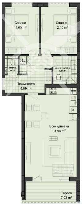 Тристаен апартамент Кършияка 93-4500