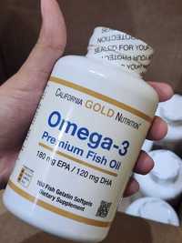 Омега-3, EPA-DHА, рыбий жир, California Gold Nutrition, 100 таблеток