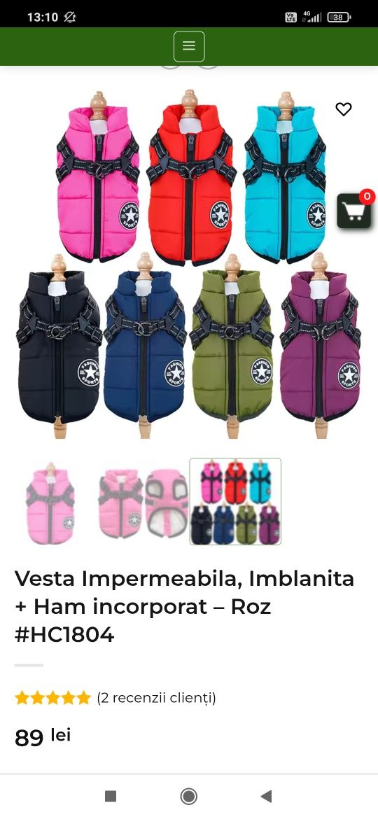 Haina de iarna vesta pentru căței de talie medie/mare model unisex