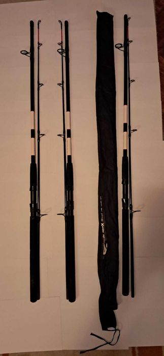 Echipament pescuit complet 6 lansete feeder si  crap, juvelnic, husa