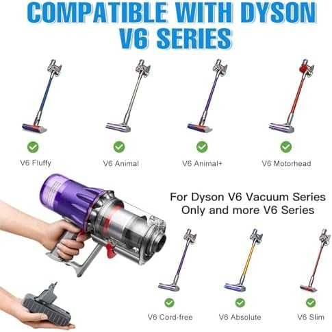 Литиево-йонна батерия Dyson V6 21.6V 6000mAh дълъг живот прахосмукачка