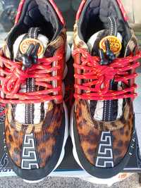 Versace Chain Reaction sneakers leopard zebra 100% Original