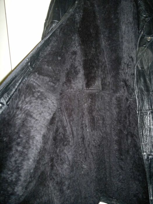 Мъжка шуба естествена кожа и вълнена подплата-80 lv