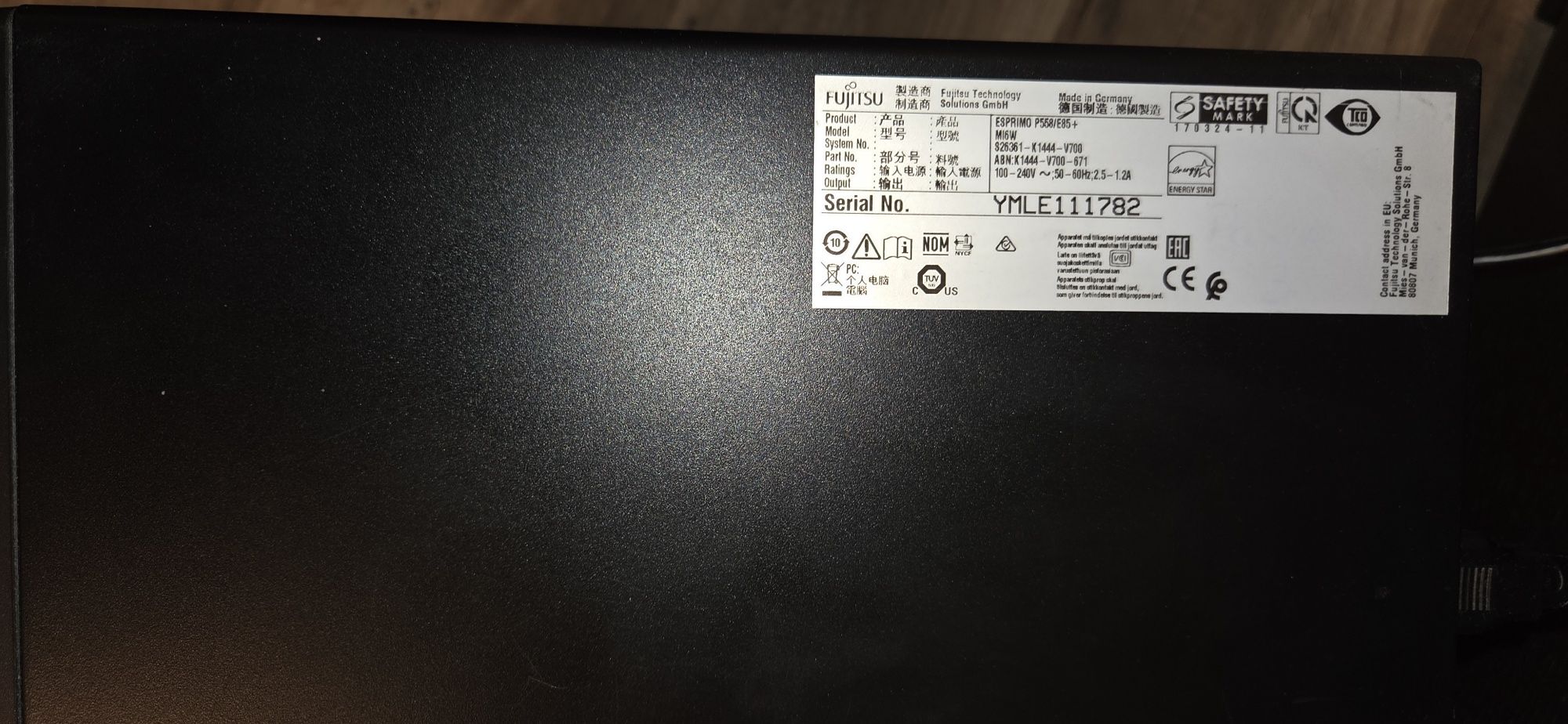 Vand desktop PC Fujitsu Esprimo
