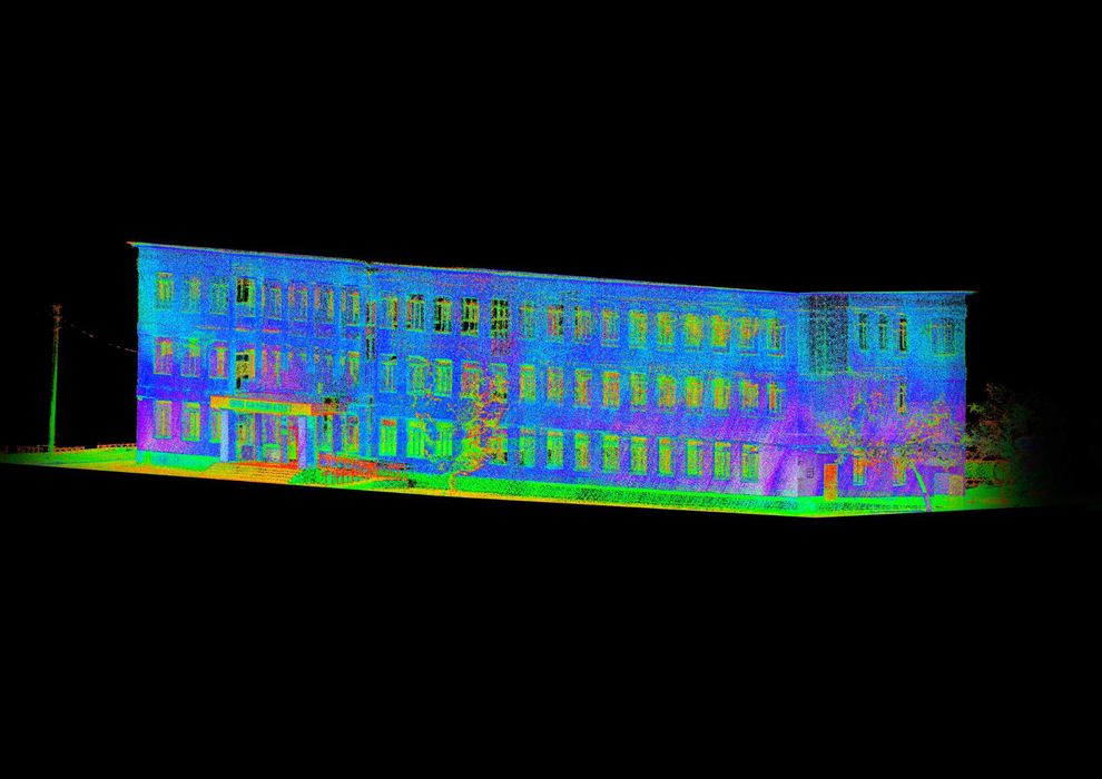 3Д сканирование зданий и помещений, обмер зданий