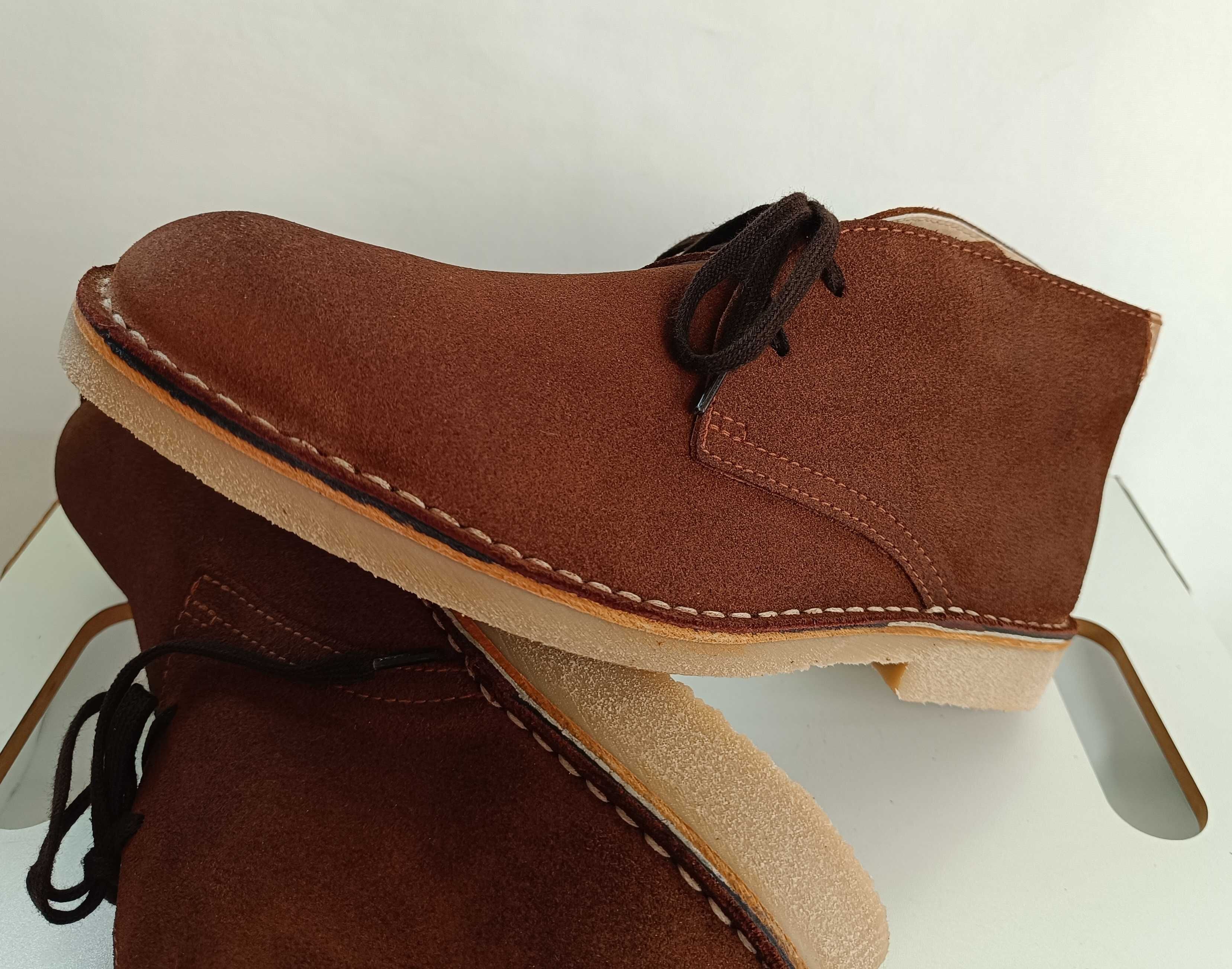 Ghete chukka suede 45 premium Carrera NOI piele naturala moale