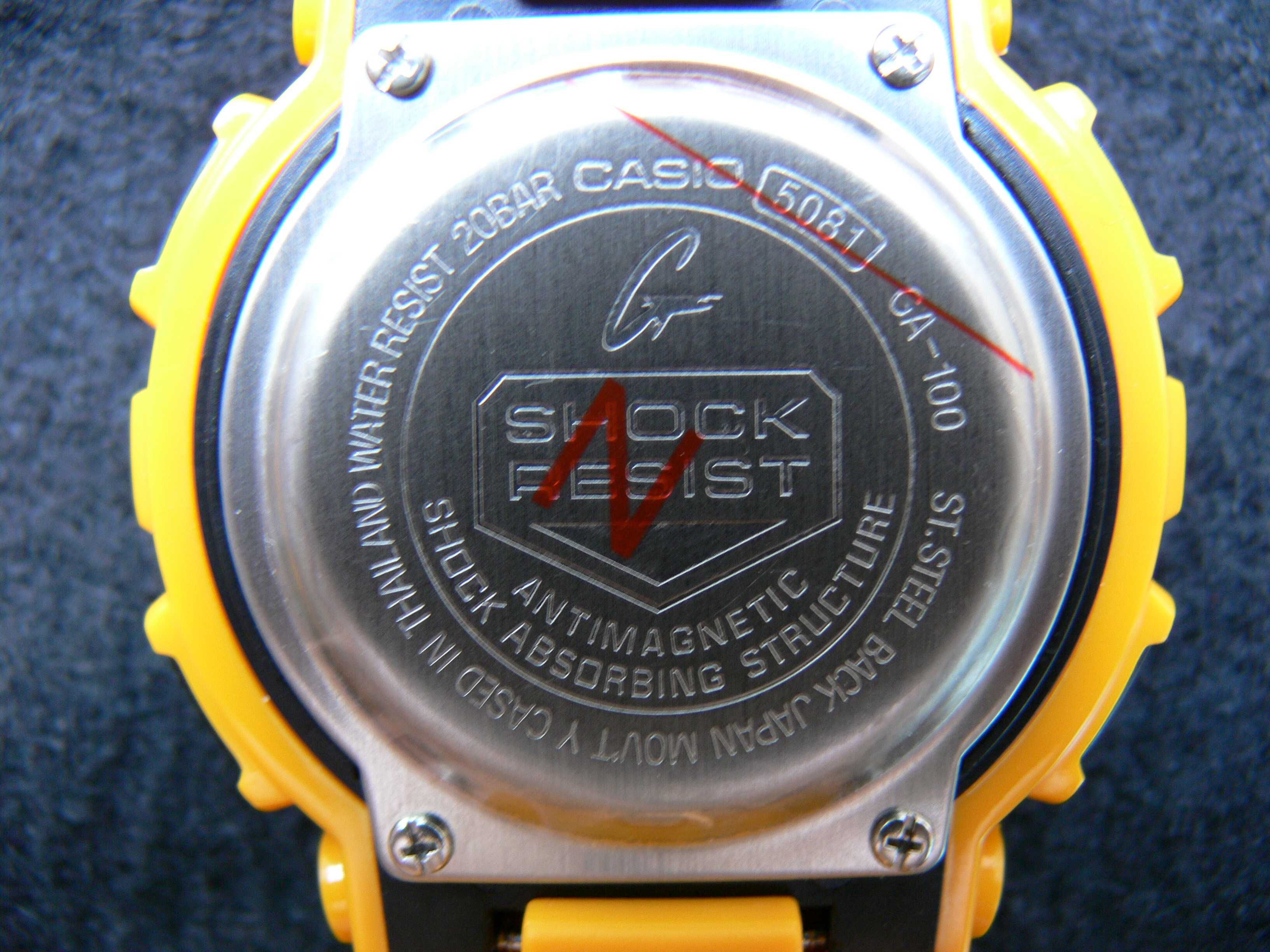 Ceas Sport Casio G-SHOCK GA-100 YELLOW-(fossil diesel) Galben Lucios !