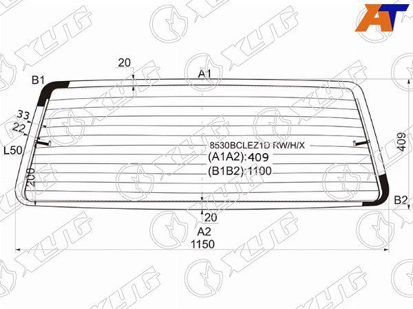 Стекло заднее с обогревом VOLKSWAGEN POLO IV 3D HBK 91-94 Volkswagen P