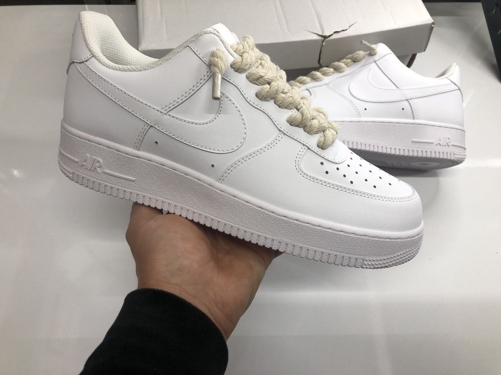 • AirForce1 • Nike Air Force 1 Snow White Rope Laces