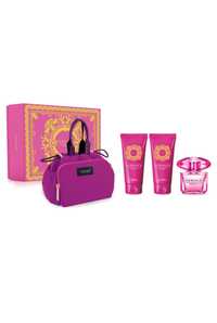 Set Versace parfum, loțiune de corp, gel de duș, geantă