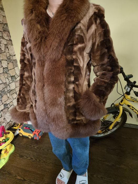 Haina blana naturală nurca ocazie