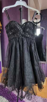 Черна ефирна официална рокля