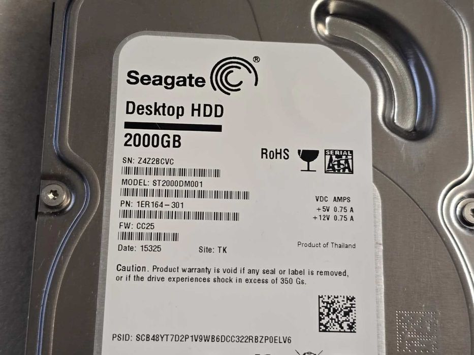 Hard disk desktop Seagate 2TB 64MB Cache SATA3 ST2000DM001