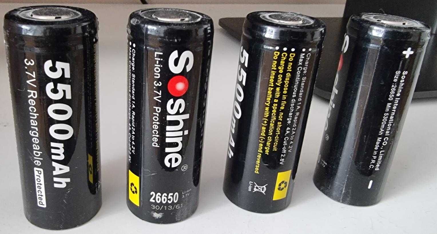 Презареждаема акумулаторна батерия Li-Ion 26650, 5500mAh 3.7V
