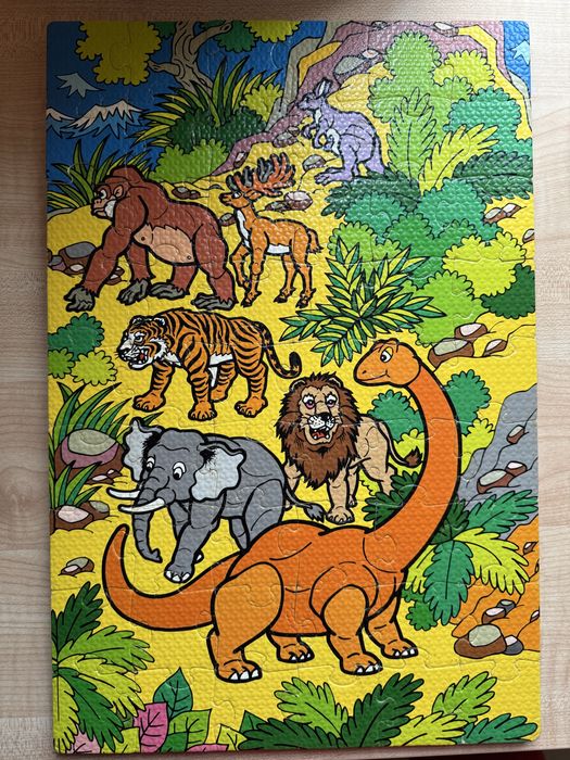 Рядък пъзел за деца с животни