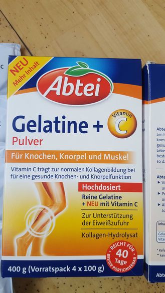 Желатин на прах Abtei Gelatin Powder + Vitamin C (40 порции), 400гр
