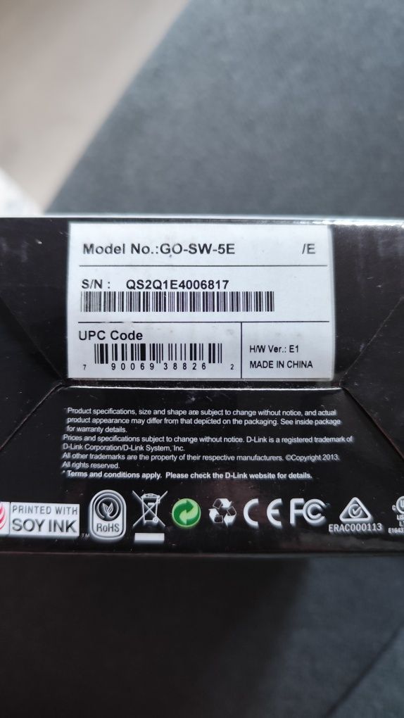 D-Link switch GO-SW-5E / Длинк суич 5-портов 100 мбпс