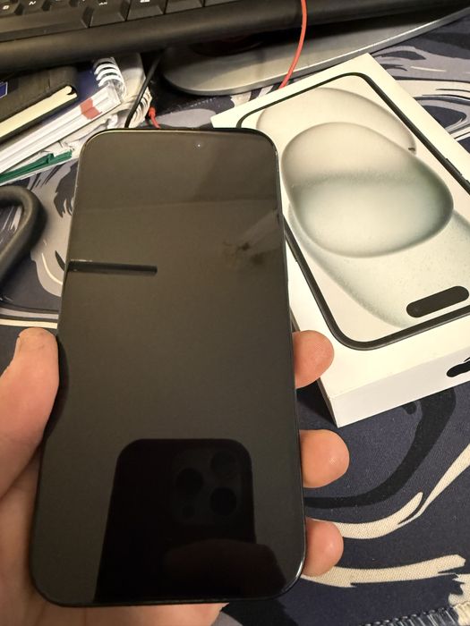 Iphone 15 negru 128 gb impecabil neverlocked