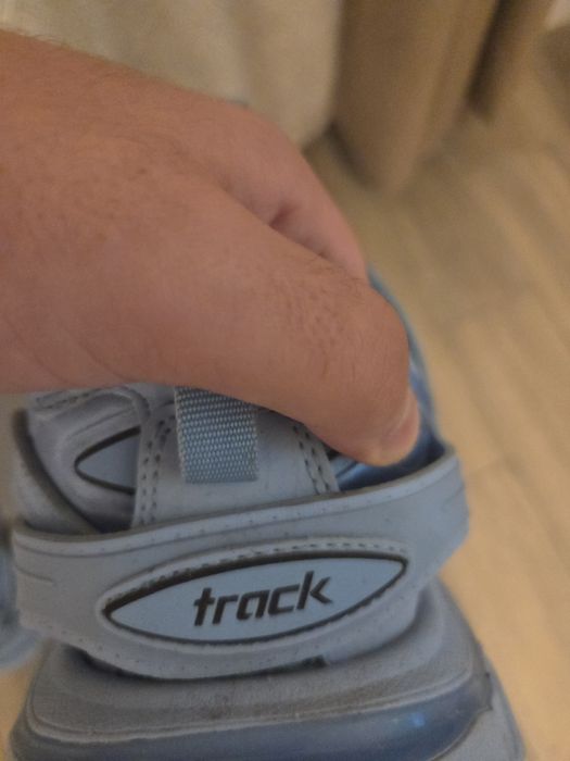 Balenciaga track baby blue reflective