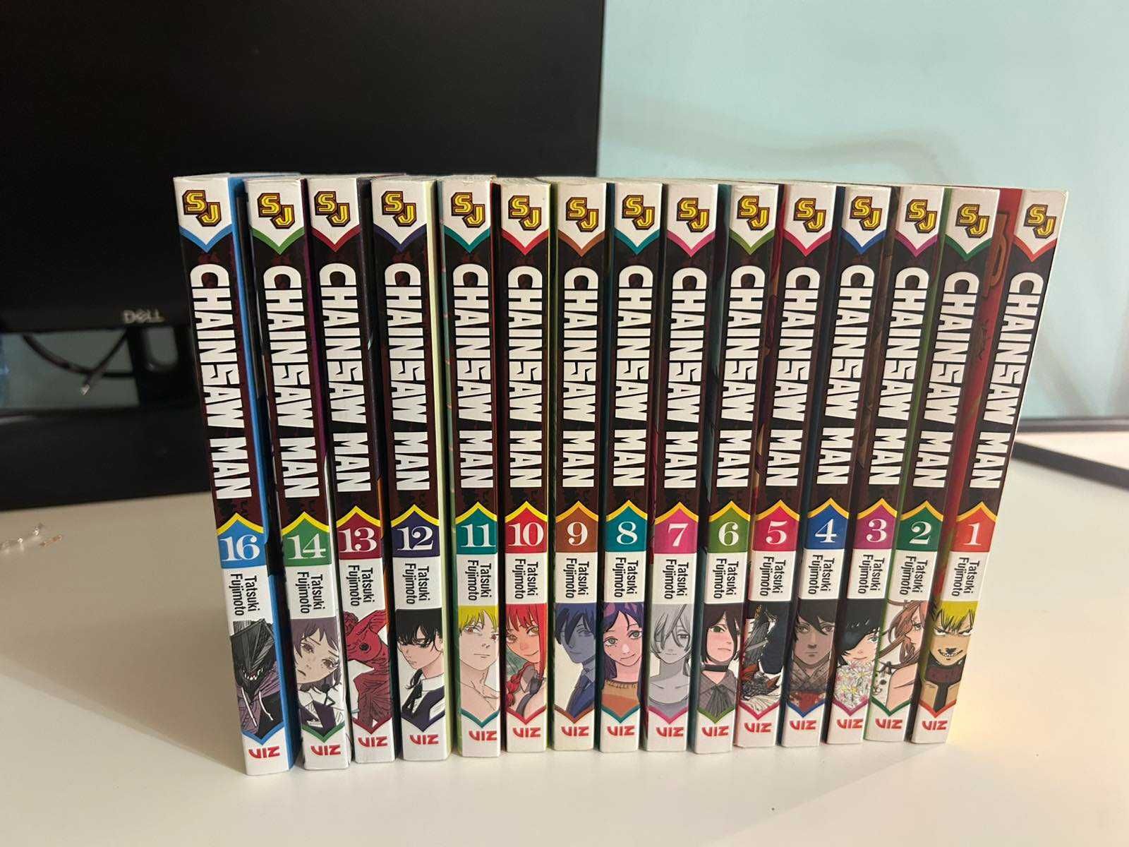 Манга колекция Chainsaw man volume 1 to 14 + volume 16