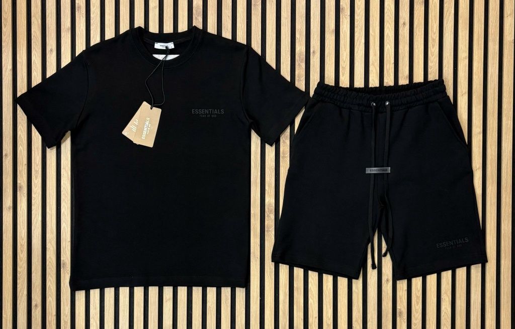 Compleu Essentials premium quality ALB NEGRU