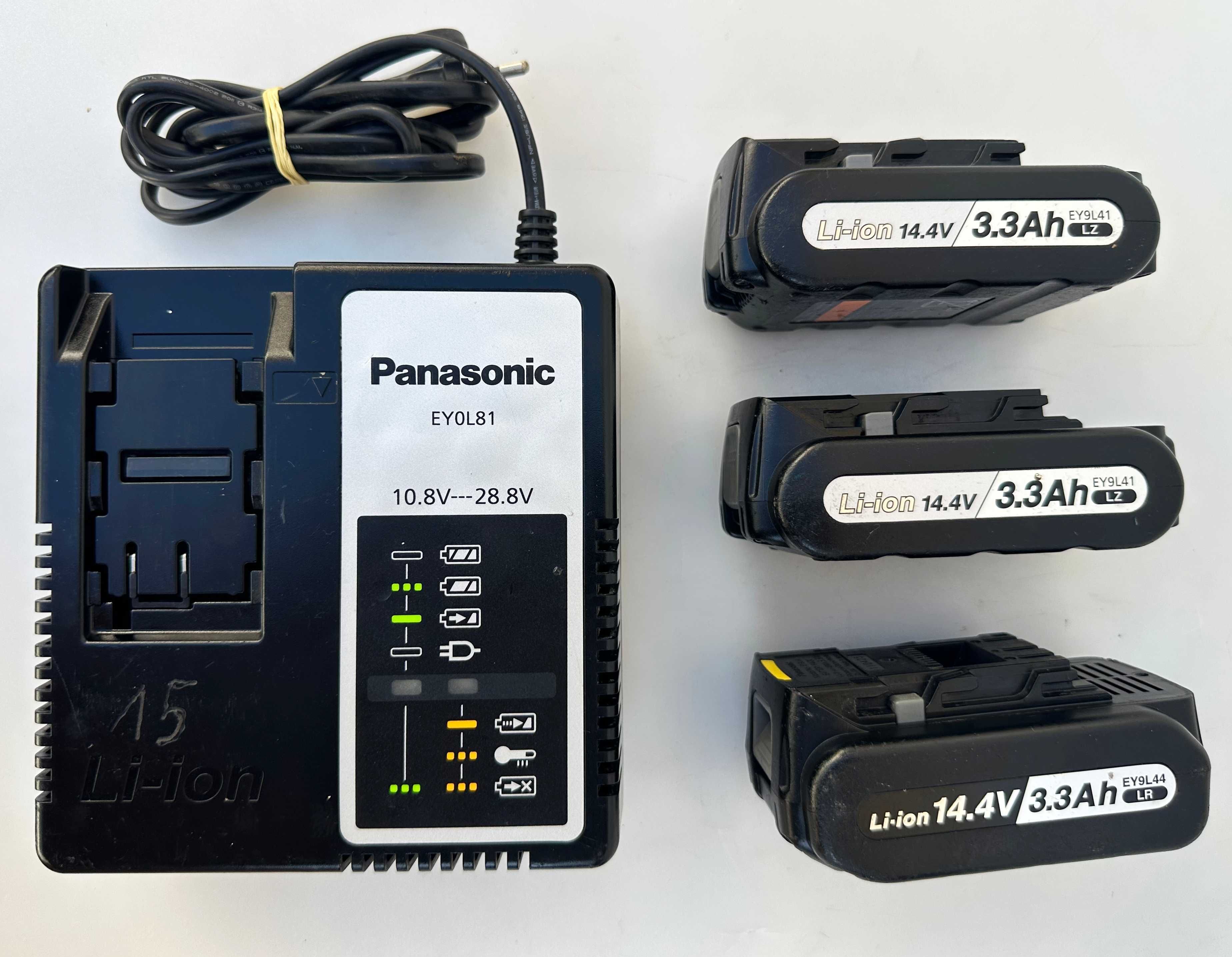 Panasonic 14.4V - Акумулаторен сет зеге, винтоверт и фенер