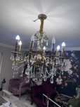 Candelabru vintage cu cristale