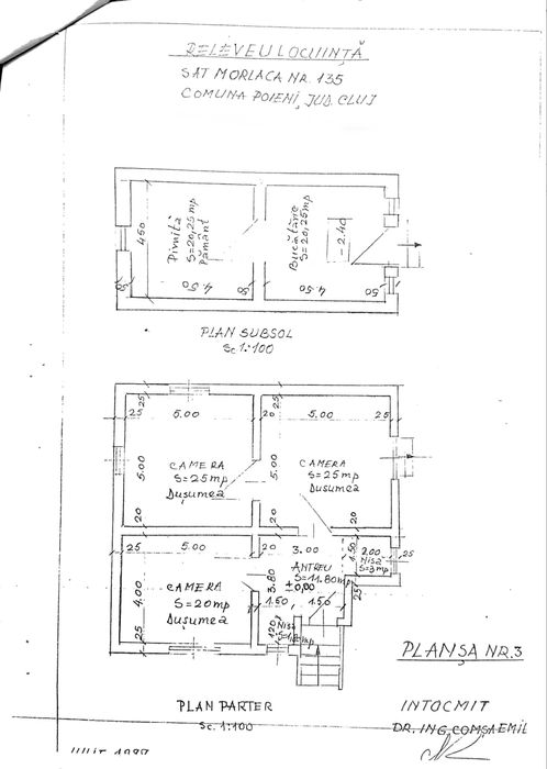 Casă locuibilă + teren mare 6.818 mp, zonă liniștită, – Cota parte 1/2