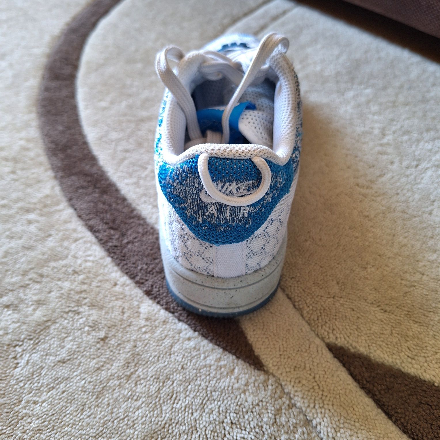 Nike Air force 1,  бяло и светлосиньо