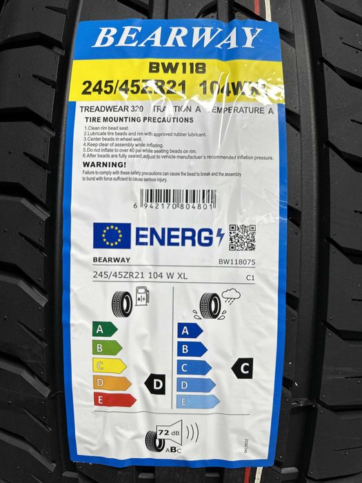 Нови Летни Гуми BEARWAY BW118 245/45R21 104W XL Нов DOT