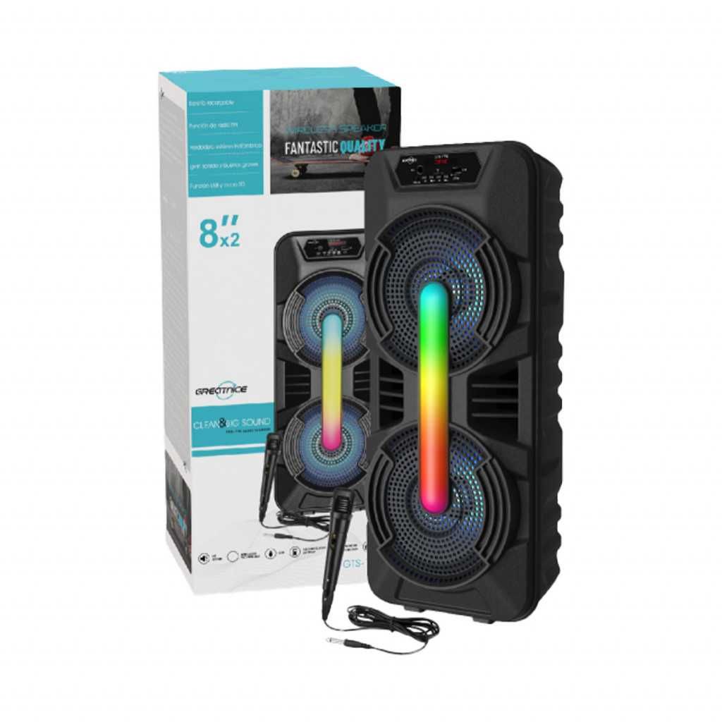 Портативна Bluetooth колонка GTS-1702 – Мощен звук и LED светлини