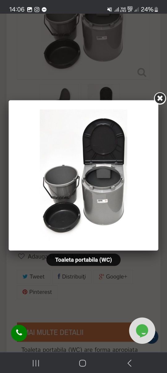 Vand toaleta portabila.(nou nouta)