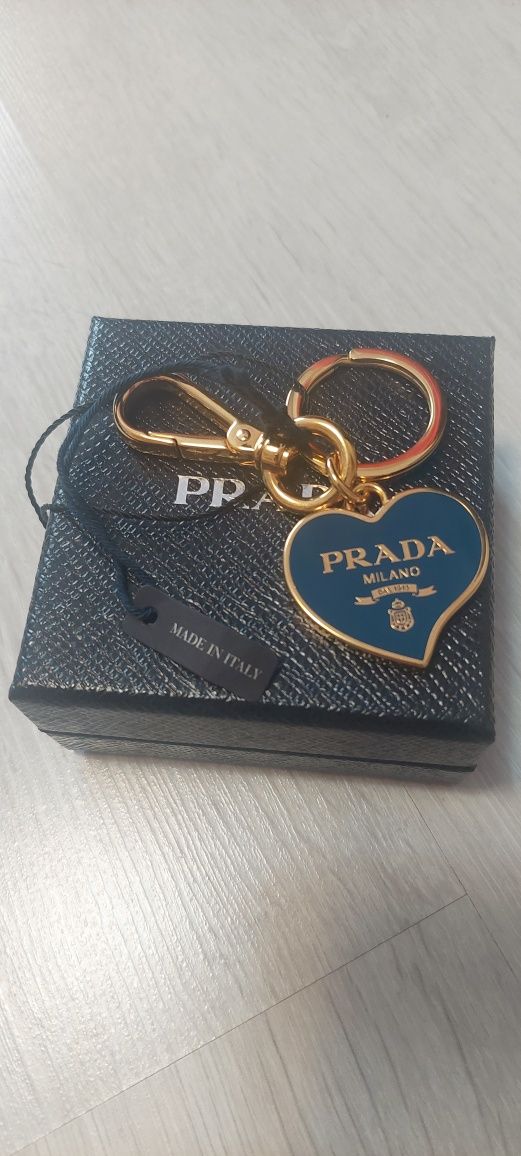 PRADA Blueheart Keychain