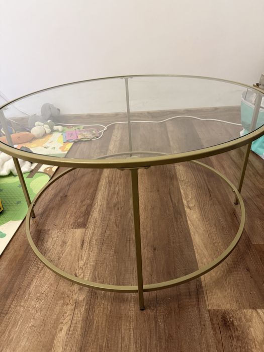 Masa rotunda sticla