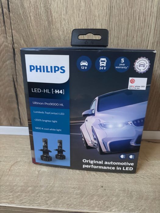 LED крушки светлини Philips  Ultinon Pro9000, 5800 K H4